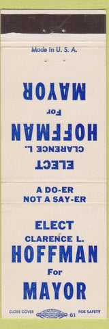 Matchbook Cover - Clarence Hoffman Mayor