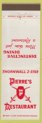 Matchbook Cover - Pierre's Restaurant French