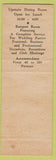 Matchbook Cover - Panelli's Restaurant San Francisco CA