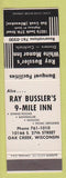 Matchbook Cover - Ray Bussler's 9 Mile Inn Oak Creek WI