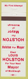 Matchbook Cover - Louis Holston Mayor Muldraugh KY