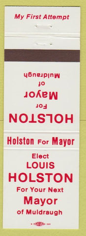 Matchbook Cover - Louis Holston Mayor Muldraugh KY