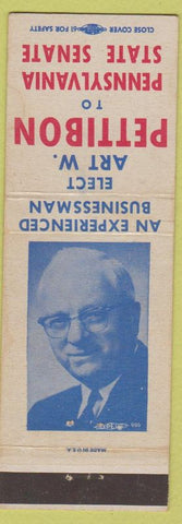 Matchbook Cover - Art W Pettibon PA State Senate