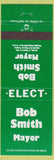 Matchbook Cover - Bob Smith Mayor election