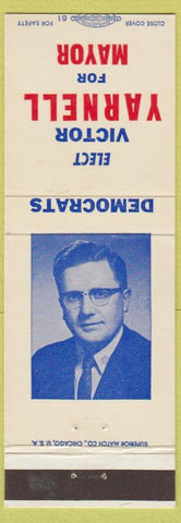 Matchbook Cover - Victor Yarnell Mayor Democrat Reading PA