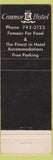 Matchbook Cover - Connor Hotel Laramie WY