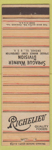 Matchbook Cover - Richelieu Foods Chicago IL Sprague Warner WEAR