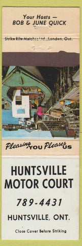 Matchbook Cover - Huntsville Motor Court ON