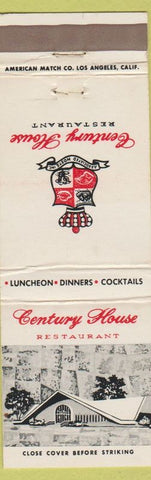 Matchbook Cover - Century House Restaurant Los Angeles CA