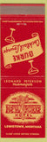 Matchbook Cover - New Burke Hotel Lewistown MT