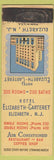 Matchbook Cover - Elizabeth Carteret Hotel Elizabeth NJ