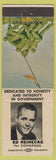Matchbook Cover - Ed Reinecke Congress CA California