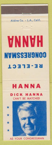 Matchbook Cover - Dick Hanna Congress