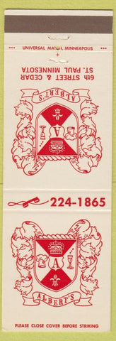 Matchbook Cover - Albert's St Paul MN #2