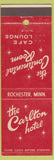 Matchbook Cover - Carlton Hotel Rochester MN Continental Room