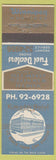 Matchbook Cover - North Winnipeg COOP oil gas Empire Hotel MB blue gold