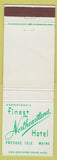 Matchbook Cover - Northeastland Hotel Presque Isle ME WEAR