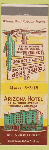 Matchbook Cover - Arizona Hotel Phoenix AZ cactus Coffee Shop