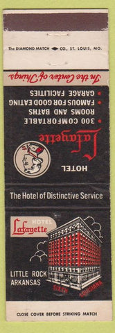 Matchbook Cover - Hotel Lafayette Little Rock AR WEAR
