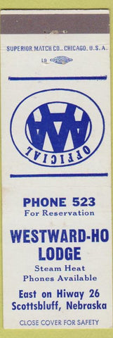 Matchbook Cover - Westward Ho Lodge Scottsbluff NE low phone #