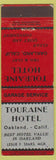 Matchbook Cover - Touraine Hotel Oakland CA