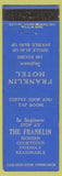 Matchbook Cover - Franklin Hotel Saginaw MI