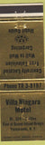 Matchbook Cover - Villa Niagara Motel Tonawanda NY WEAR