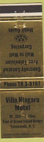 Matchbook Cover - Villa Niagara Motel Tonawanda NY WEAR
