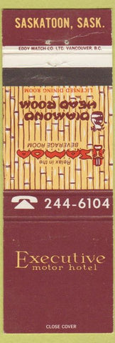 Matchbook Cover - Executive Motor Hotel Saskatoon SK
