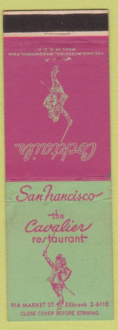 Matchbook Cover - Cavalier Restaurant San Francisco CA