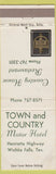 Matchbook Cover - Town and Country Motor Hotel Wichita Falls TX WEAR