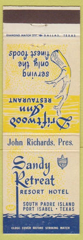 Matchbook Cover - Sandy Retreat Resort Hotel Port Isabel TX #2