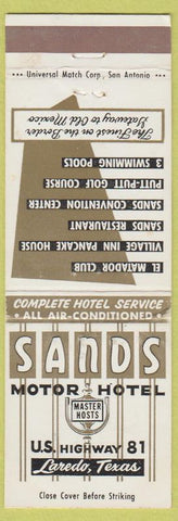 Matchbook Cover - Sands Motor Hotel Laredo TX WEAR