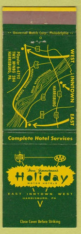 Matchbook Cover - Gene Zimmerman's Holiday Motor Hotel Harrisburg PA