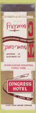 Matchbook Cover - Congress Hotel ST Louis MO