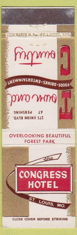 Matchbook Cover - Congress Hotel ST Louis MO