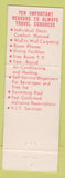Matchbook Cover - Nautilus Congress Inn Cape Coral FL