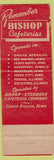 Matchbook Cover - Bishop Cafeterias Omaha Des Moines Peoria Rockford