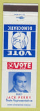 Matchbook Cover - Jack Perry State Rep Democrat