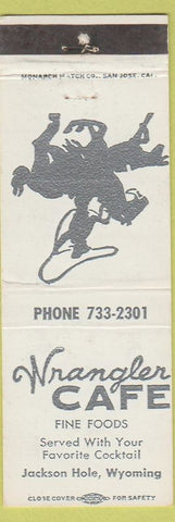 Matchbook Cover - Wrangler Cafe Jackson Hole WY cowboy