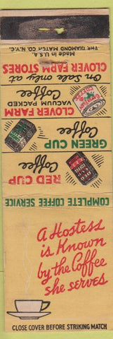 Matchbook Cover - Red Cup Foffee Clover Farm WORN