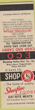 Matchbook Cover - Shurfine Foods Meats Wilkes Barre PA Wyoming Valley