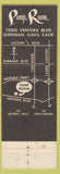 Matchbook Cover - Pump Room Restaurant Sherman Oaks CA