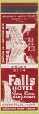Matchbook Cover - Falls Hotel Great Falls MT