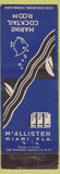 Matchbook Cover - McAllister Hotel Miami FL Marine Cocktail Room