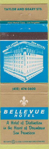 Matchbook Cover - Bellevue Hotel San Francisco CA