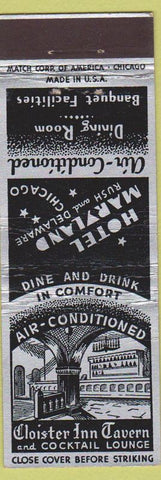 Matchbook Cover - Cloister Inn Tavern Chicago IL deco