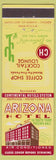 Matchbook Cover - Arizona Hotel Phoenix AZ cactus Continental Hotels