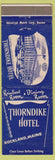 Matchbook Cover - Thorndike Hotel Rockland ME