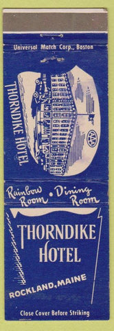 Matchbook Cover - Thorndike Hotel Rockland ME